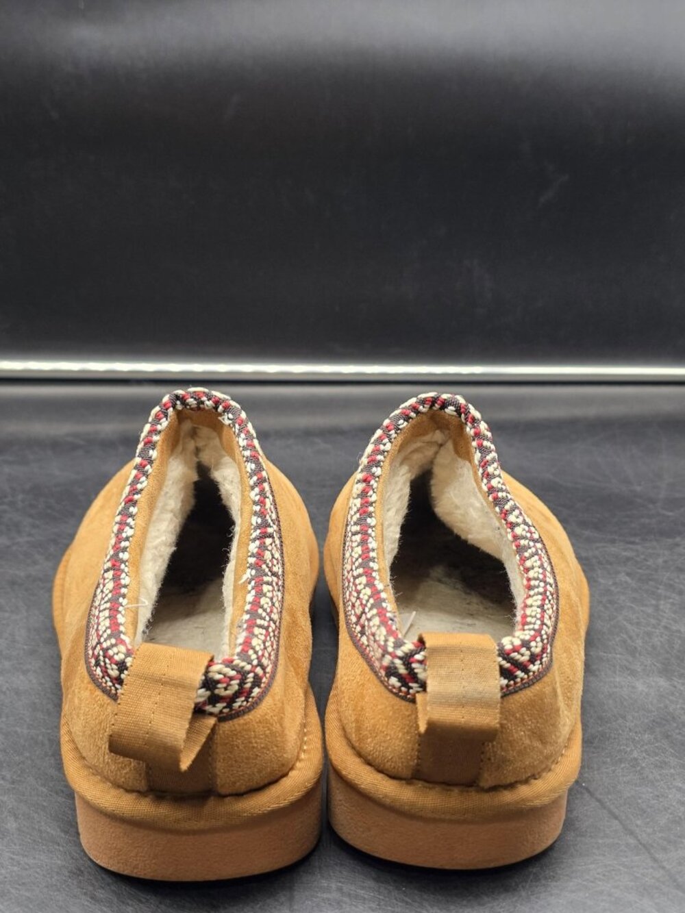 Soda Slippers Shoes Womens Size 10 Brown Faux Suede Fuzzy Lined Clog Stains - Picture 5 of 10